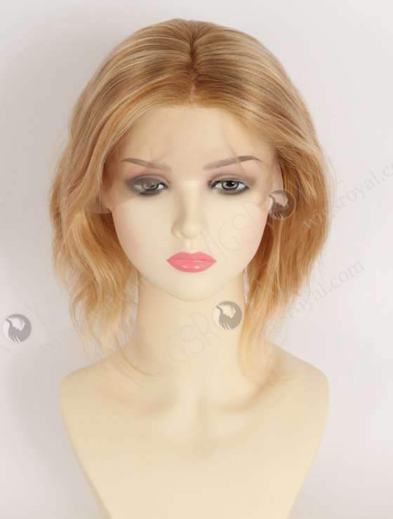 In Stock European Hair 8" Loose Body T8/16/24/8# Highlights Color Divine Lace Front Wig RLF-08092-34200