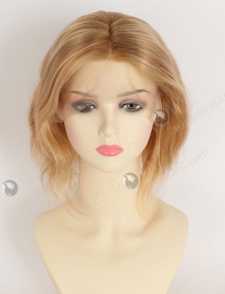 In Stock European Hair 8" Loose Body T8/16/24/8# Highlights Color Divine Lace Front Wig RLF-08092