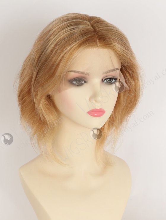 In Stock European Hair 8" Loose Body T8/16/24/8# Highlights Color Divine Lace Front Wig RLF-08092-34201