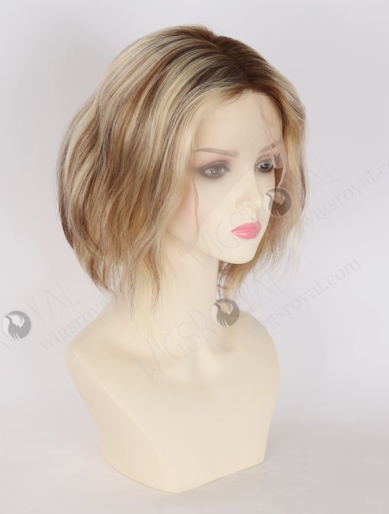 In Stock European Hair 8" Loose Body T4/22#/4# Highlights Color Divine Lace Front Wig RLF-08090-34229