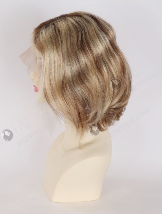 In Stock European Hair 8" Loose Body T4/22#/4# Highlights Color Divine Lace Front Wig RLF-08090-34231