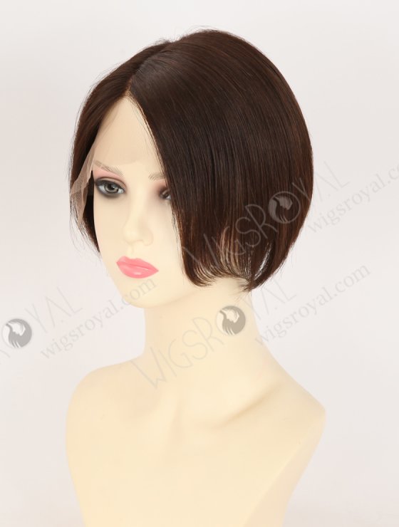 In Stock European Hair 6" Straight Natural Brown Color Divine Lace Front Wig RLF-08087-34237