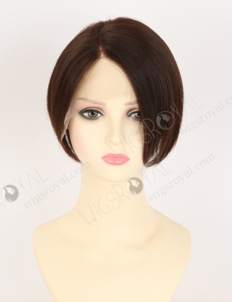 In Stock European Hair 6" Straight Natural Brown Color Divine Lace Front Wig RLF-08087