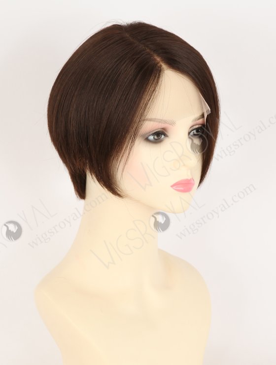 In Stock European Hair 6" Straight Natural Brown Color Divine Lace Front Wig RLF-08087-34239