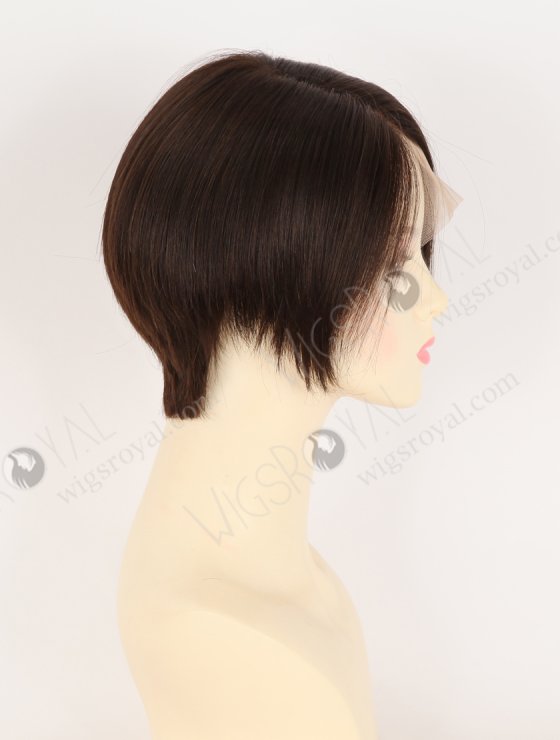 In Stock European Hair 6" Straight Natural Brown Color Divine Lace Front Wig RLF-08087-34238