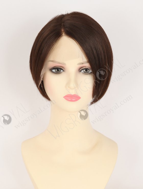In Stock European Hair 6" Straight Natural Brown Color Divine Lace Front Wig RLF-08087-34240