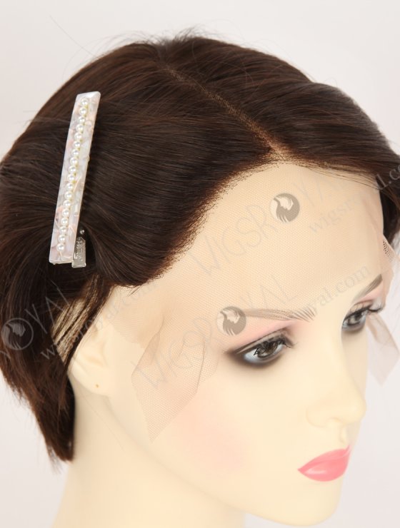 In Stock European Hair 6" Straight Natural Brown Color Divine Lace Front Wig RLF-08087-34243