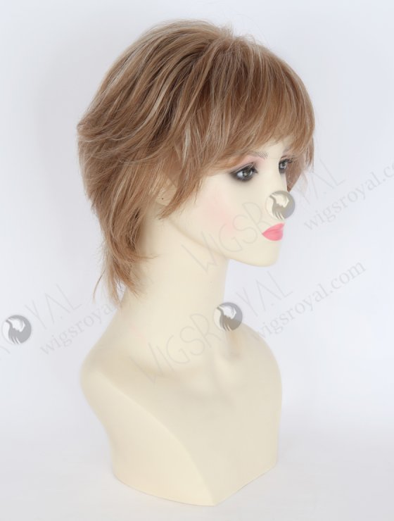 In Stock European Hair 6" Slight Wave 8a#/60# Highlights,Roots 8a# Color Divine Lace Front Wig RLF-08088-34278