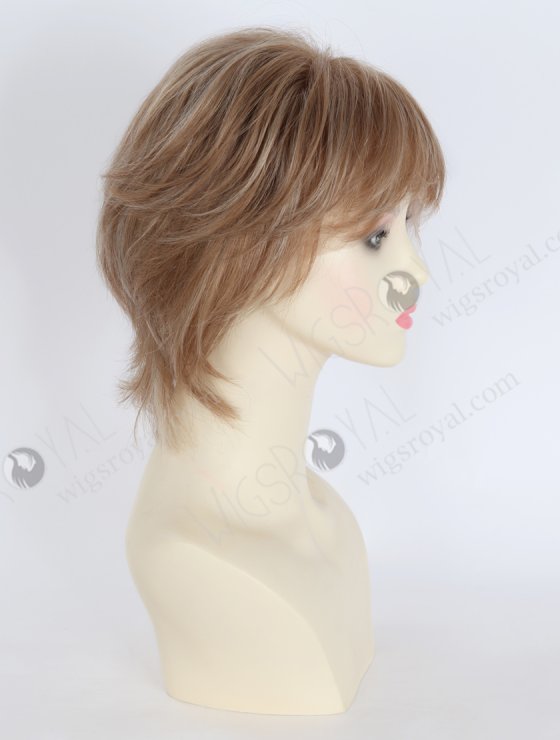 In Stock European Hair 6" Slight Wave 8a#/60# Highlights,Roots 8a# Color Divine Lace Front Wig RLF-08088-34280