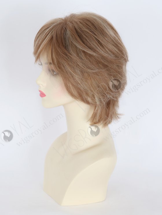 In Stock European Hair 6" Slight Wave 8a#/60# Highlights,Roots 8a# Color Divine Lace Front Wig RLF-08088-34281