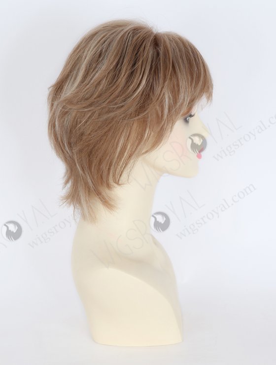 In Stock European Hair 6" Slight Wave 8a#/60# Highlights,Roots 8a# Color Divine Lace Front Wig RLF-08088-34283
