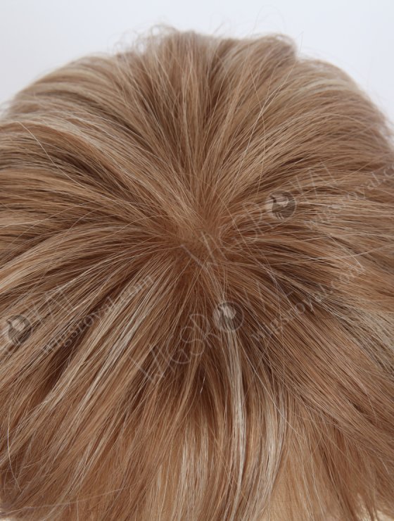 In Stock European Hair 6" Slight Wave 8a#/60# Highlights,Roots 8a# Color Divine Lace Front Wig RLF-08088-34270