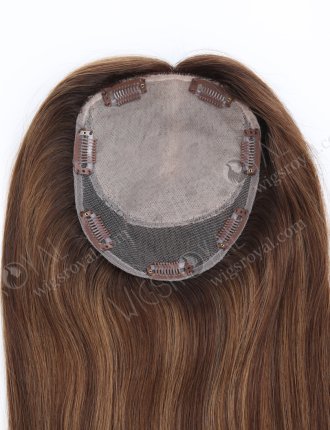All One Length Brown Highlight Color Full Volume Hair Topper For Thin Hair Topper-155