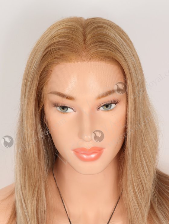 In Stock Brazilian Virgin Hair 14" Straight 8A# With T8A/White Highlights Color Full Lace Wig FLW-04277-34325