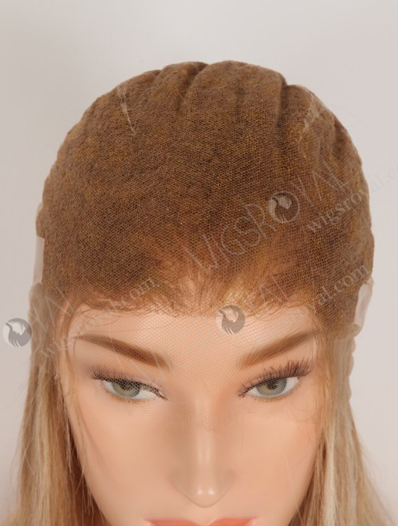 In Stock Brazilian Virgin Hair 14" Straight 8A# With T8A/White Highlights Color Full Lace Wig FLW-04277-34332