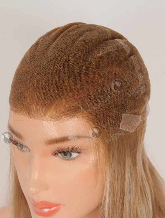 In Stock Brazilian Virgin Hair 14" Straight 8A# With T8A/White Highlights Color Full Lace Wig FLW-04277-34333