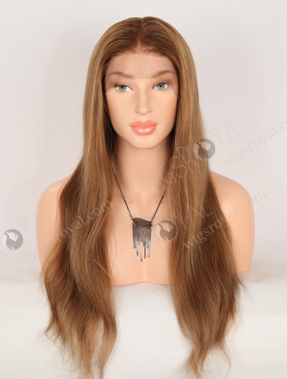 In Stock Brazilian Virgin Hair 22" Natural Straight T4/10/8/27# Color Full Lace Wig FLW-04278-34311