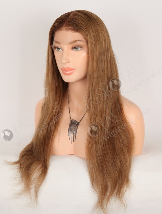 In Stock Brazilian Virgin Hair 22" Natural Straight T4/10/8/27# Color Full Lace Wig FLW-04278-34315