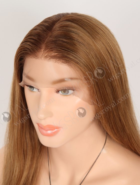In Stock Brazilian Virgin Hair 22" Natural Straight T4/10/8/27# Color Full Lace Wig FLW-04278-34314