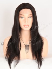 In Stock Indian Remy Hair 18" Straight 1B# Color Lace Front Wig SLF-01297