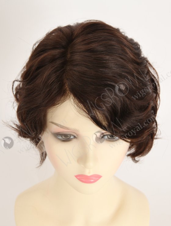 Top Quality Pixie Cut Wavy Natural Color Human Hair Lace Front Wig WR-CLF-087-34451