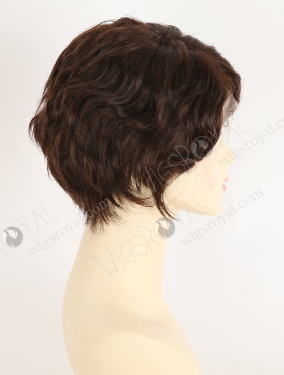 Top Quality Pixie Cut Wavy Natural Color Human Hair Lace Front Wig WR-CLF-087-34453