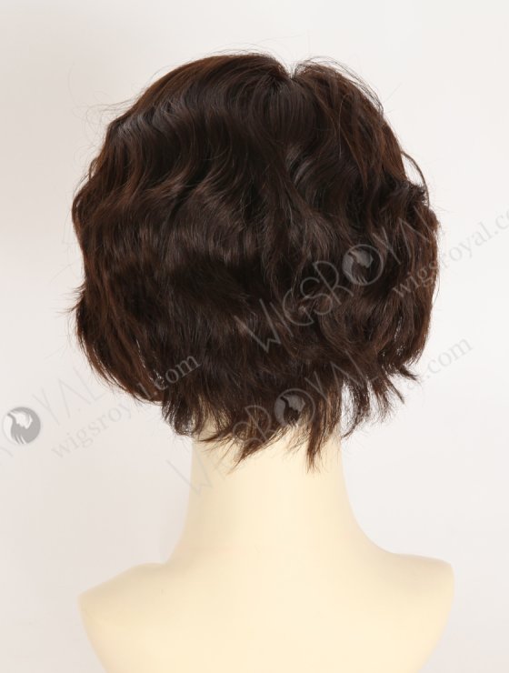 Top Quality Pixie Cut Wavy Natural Color Human Hair Lace Front Wig WR-CLF-087-34455