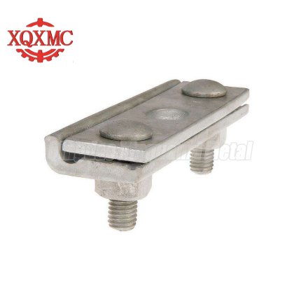 Double slot grounded straight cable suspension cable clamp