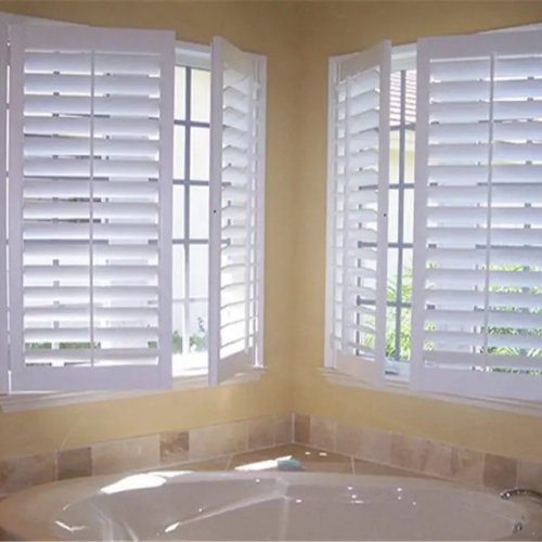 British design wholesale PVC plantation shutters with factory price
