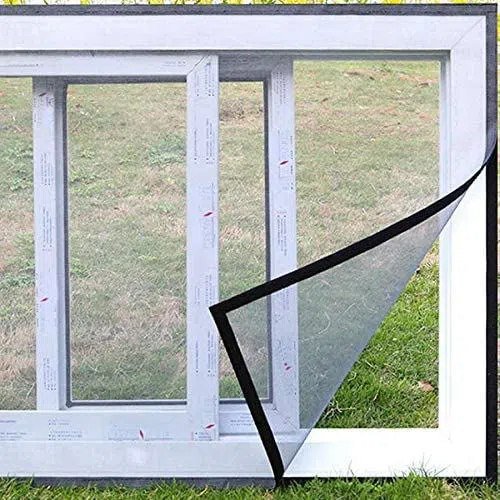 Fly Screen Window With Velcro Strap
