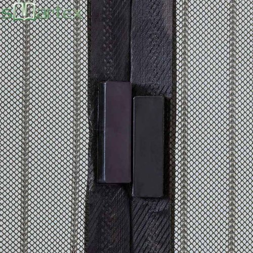 Polyester magnetic mosquito curtains net 90 x 210cm in black with magnetic closure