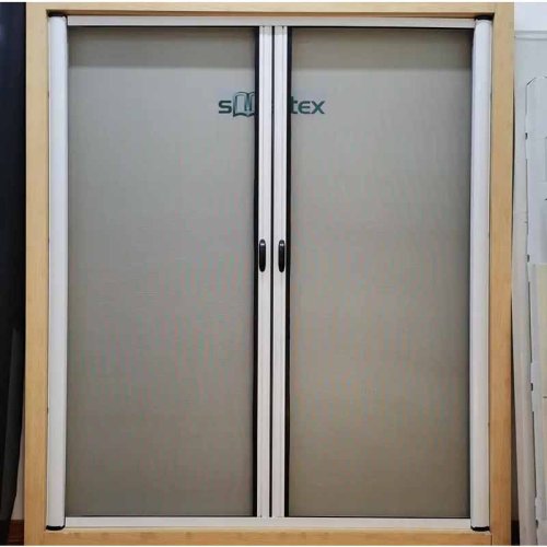 Retractable roller fly screen door let fresh air in and keep insect out