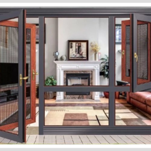 Soundproof Aluminum Hinged French Door