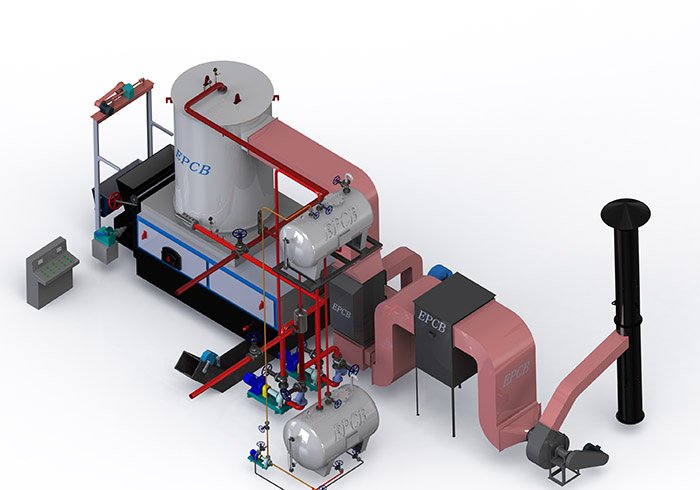 Vertical Chain Grate Biomass Fired Hot Oil Boilers| EPCB