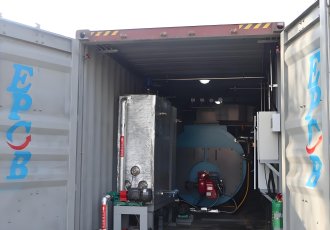 1T/h Containerized Oil-Fired Steam Boiler for west africa Mining Project