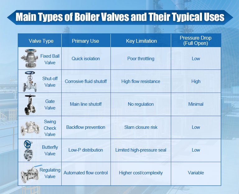 Types of Boiler Valves|EPCB boierl