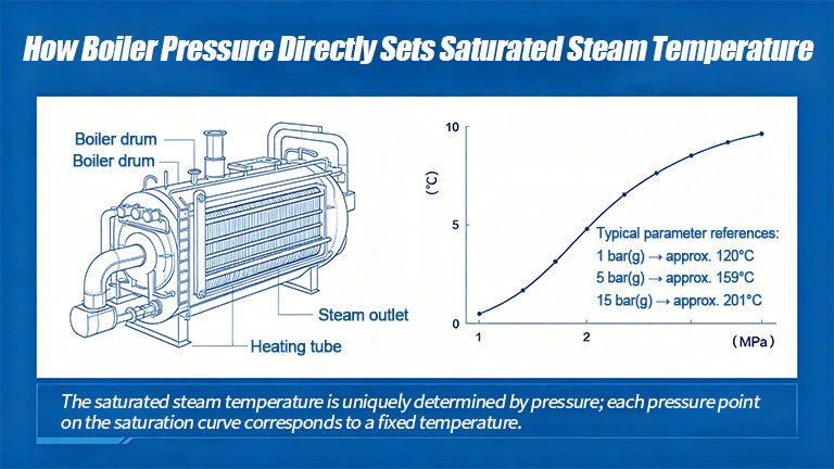 How Boiler Pressure Directly Sets Saturated Steam Temperature