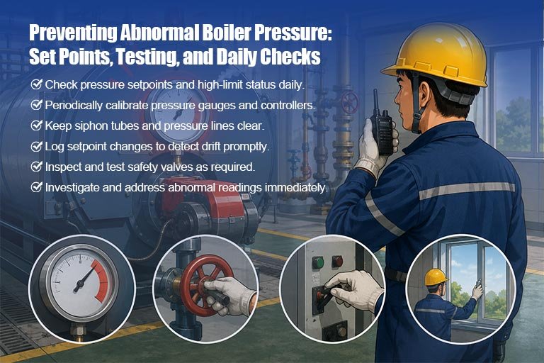 Preventing Abnormal Boiler Pressure: Set Points, Testing, and Daily Checks