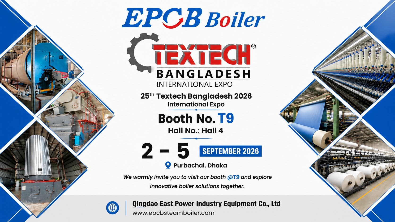 EPCB Boiler Brings High-Efficiency Boiler Solutions to Textech Bangladesh 2026