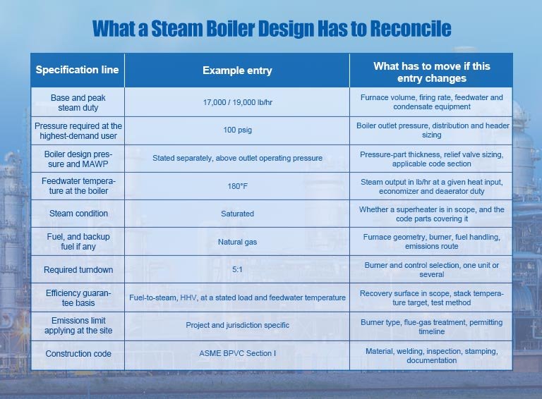 What a Steam Boiler Design Has to Reconcile
