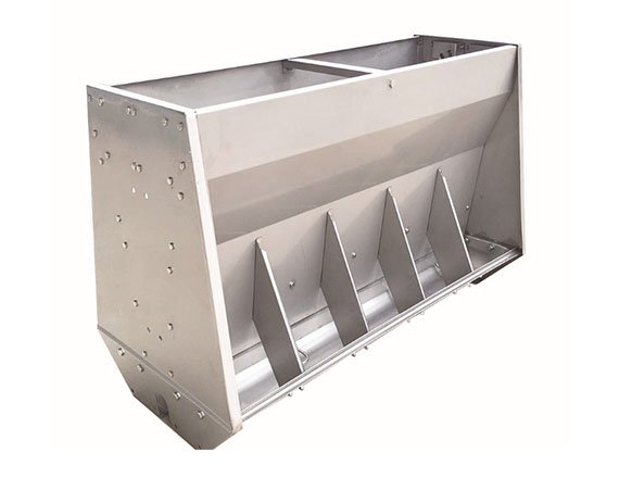Stainless steel feeding trough