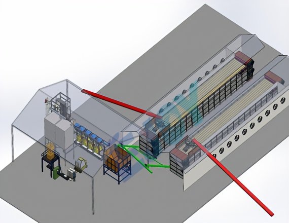 Chicken Manure Dryer Machine for Layer Poultry Farm
