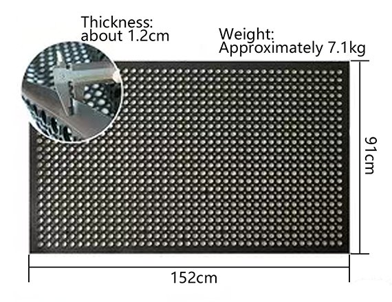 Black Rubber Floor Mat for Pig Farm