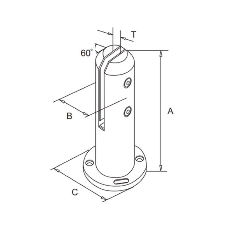Round Spigot With Base Plate