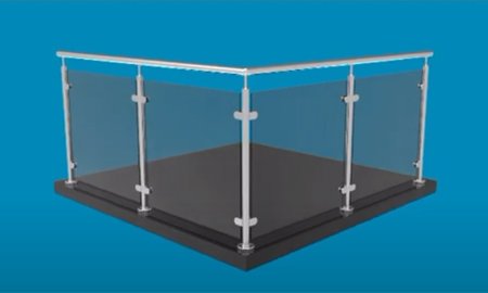 Stainless steel post with glass clamp assembly video