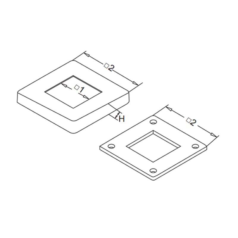 Square Base & Cover