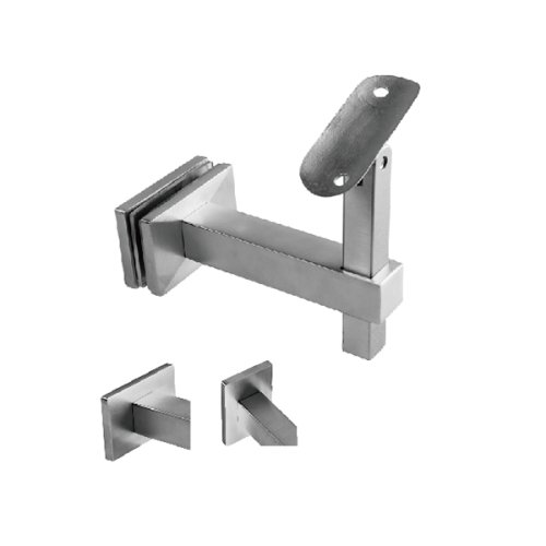ADJUSTABLE HANDRAIL GLASS BRACKET-SQUARE LINE