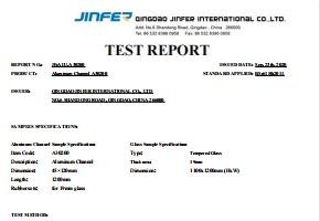 F Aluminum Channel A30200 Test Report