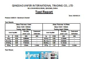 Aluminum Channel A30020 Test Report