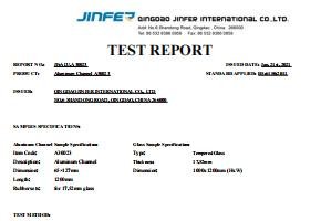 Aluminum Channel A30023 Test Report